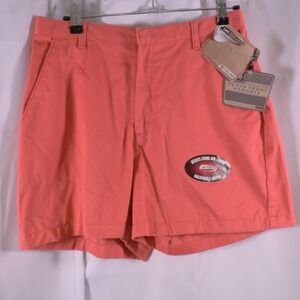 NWT Lee Performance Bright Coral High Rise Cotton Khaki Shorts Women's 10 30x3.5